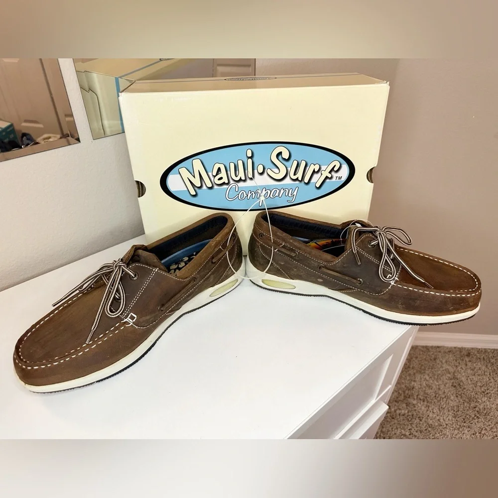 Maui Surf Men’s Loafer Dark Brown Shoes - size 11